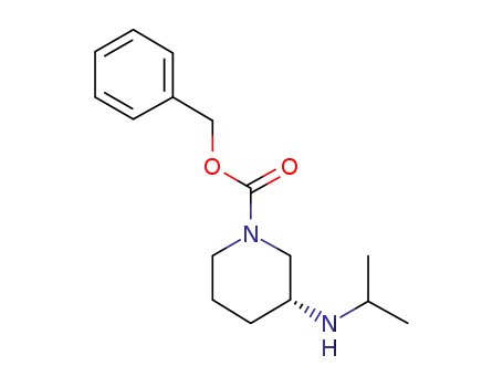 Molecular Structure of 1044560-98-6 ((R)-3-IsopropylaMino-piperidine-1-carboxylic acid benzyl ester)