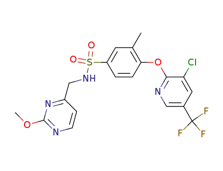 4-(3-chloro-5-trifluoromethyl-pyridin-2-yloxy)-N-(2-methoxy-pyrimidin-4-ylmethyl)-3-methyl-benzenesulfonamide