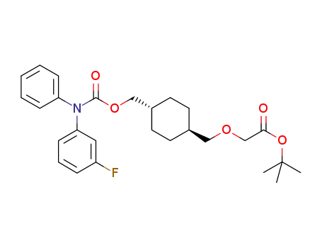 tert-butyl 2-(((1r,4r)-4-(((3-fluorophenyl)(phenyl)carbamoyloxy)methyl)cyclohexyl)methoxy)acetate