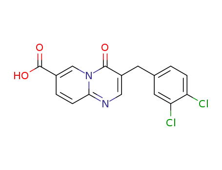 Molecular Structure of 1089342-78-8 (3-(3,4-dichlorobenzyl)-4-oxo-4H-pyrido[1,2-a]pyrimidine-7-carboxylic acid)