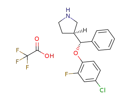 (S)-3-[(R)-(4-chloro-2-fluorophenoxy)phenylmethyl]pyrrolidine trifluoroacetate