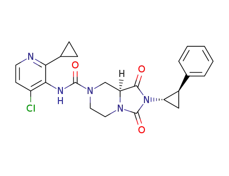 (8aS)-N-(4-chloro-2-cyclopropylpyridin-3-yl)-1,3-dioxo-2-[(1S,2R)-2-phenylcyclopropyl]hexahydroimidazo[1,5-a]pyrazine-7(1H)-carboxamide