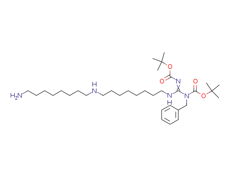 1-amino-17-(N<sub>1</sub>,N<sub>2</sub>-bis(tert-butoxycarbonyl)-N<sub>1</sub>-(benzyl)guanidine)-9-azaheptadecane