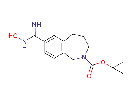 Molecular Structure of 1167415-97-5 (1,1-Dimethylethyl 7-[(hydroxyamino)(imino)methyl]-1,3,4,5-tetrahydro-2H-2-benzazepine-2-carboxylate)