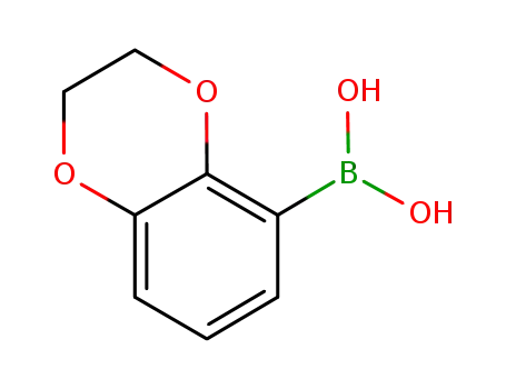 Molecular Structure of 499769-88-9 (2,3-DIHYDRO-1,4-BENZODIOXIN-5-YLBORONIC ACID)