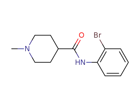 Molecular Structure of 851012-80-1 (4-Piperidinecarboxamide, N-(2-bromophenyl)-1-methyl-)