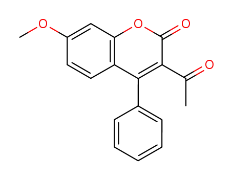 Molecular Structure of 93655-48-2 (3-acetyl-7-methoxy-4-phenylcoumarin)