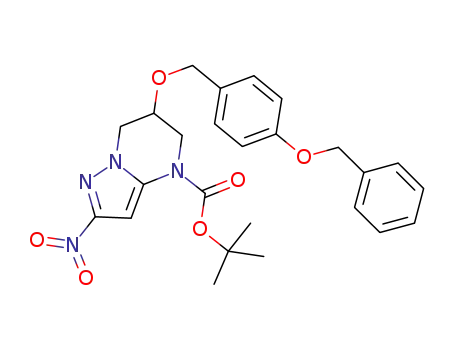 tert-butyl 6-{[4-(benzyloxy)benzyl]oxy}-2-nitro-6,7-dihydropyrazolo[1,5-a]pyrimidine-4(5H)-carboxylate