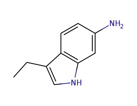 Molecular Structure of 873055-15-3 (1H-Indol-6-amine,3-ethyl-(9CI))