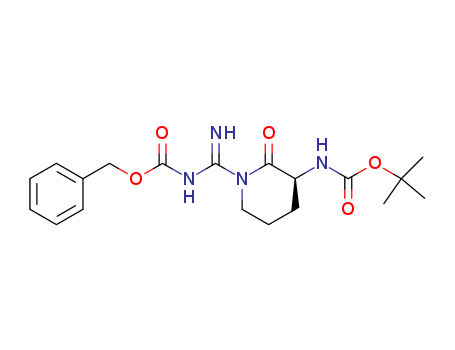 Carbamic acid,
[[3-[[(1,1-dimethylethoxy)carbonyl]amino]-2-oxo-1-piperidinyl]iminometh
yl]-, phenylmethyl ester, (S)-(51219-20-6)