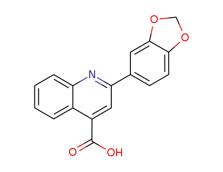Molecular Structure of 174636-86-3 (2-(1,3-BENZODIOXOL-5-YL)QUINOLINE-4-CARBOXYLICACID)