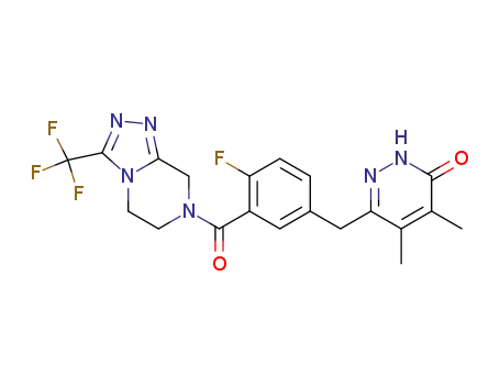 6-(4-Fluoro-3-{[3-(trifluoromethyl)-5,6-dihydro[1,2,4]triazolo[4,3-a]pyrazin-7(8H)-yl]carbonyl}benzyl)-4,5-dimethylpyridazin-3(2H)-one