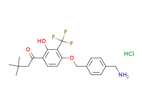 1-[4-(4-aminomethyl-benzyloxy)-2-hydroxy-3-trifluoromethyl-phenyl]-3,3-dimethyl-butan-1-one hydrochloride