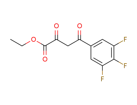 Molecular Structure of 1185019-71-9 (Ethyl 2,4-dioxo-4-(3,4,5-trifluoro-phenyl)-butyrate)