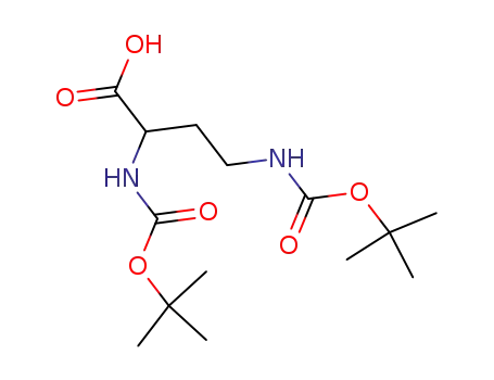 Molecular Structure of 130853-32-6 (2,4-BIS-TERT-BUTOXYCARBONYLAMINO-BUTYRIC ACID)