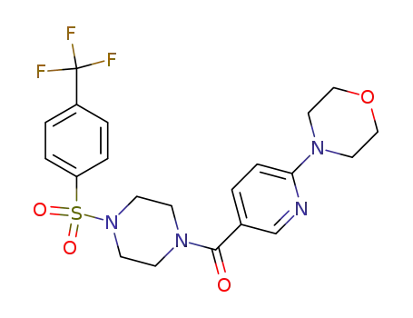 Molecular Structure of 1204535-47-6 (4-{5-[(4-{[4-(Trifluoromethyl)phenyl]sulfonyl}-1-piperazinyl)carbonyl]-2-pyridinyl}morpholine)