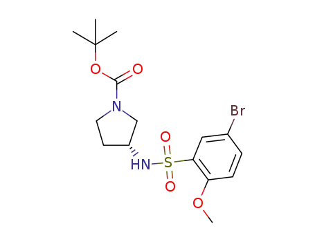 1,1-dimethylethyl (3R)-3-({[5-bromo-2-(methyloxy)phenyl]sulfonyl}amino)-1-pyrrolidinecarboxylate