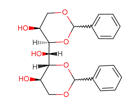 Molecular Structure of 5345-82-4 (4-[hydroxy-(5-hydroxy-2-phenyl-1,3-dioxan-4-yl)methyl]-2-phenyl-1,3-dioxan-5-ol)