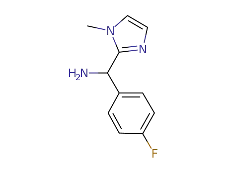 Molecular Structure of 872107-78-3 (C-(4-FLUORO-PHENYL)-C-(1-METHYL-1H-IMIDAZOL-2-YL)-METHYLAMINE)