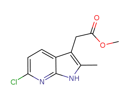 1H-Pyrrolo[2,3-b]pyridine-3-acetic acid, 6-chloro-2-Methyl-, Methyl ester