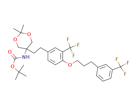 [2,2-dimethyl-5-(2-{3-trifluoromethyl-4-[3-(3-trifluoromethylphenyl)propoxy]phenyl}ethyl)-1,3-dioxan-5-yl]carbamic acid t-butyl ester