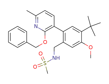 N-[2-(2-benzyloxy-6-methyl-pyridin-3-yl)-4-tert-butyl-5-methoxy-benzyl]-methanesulfonamide