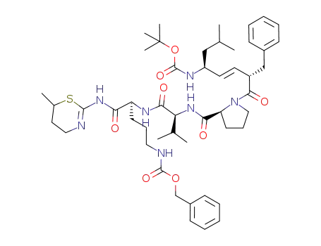 Molecular Structure of 1205536-62-4 (Boc-Leu-ψ[(E)-CH=CH]-D-Phe-Pro-Val-Orn(Cbz)-AMT)