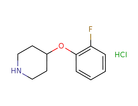 Molecular Structure of 3413-29-4 (4-(2-fluorophenoxy)piperidine(HCl))