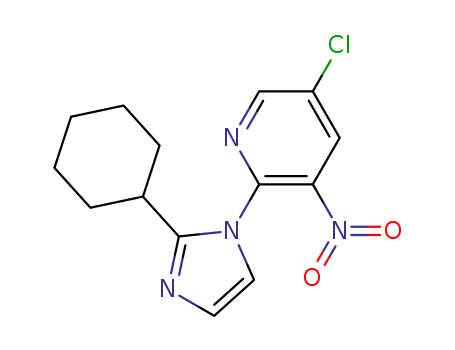 5-chloro-2-(2-cyclohexyl-1H-imidazol-1-yl)-3-nitropyridine