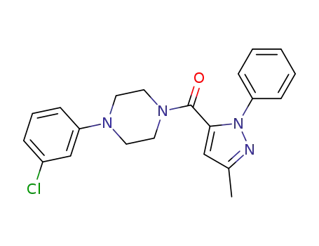 1-(3-Chlorophenyl)-4-[(3-methyl-1-phenyl-1H-pyrazol-5-YL)carbonyl]piperazine