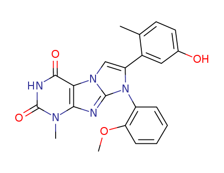 1H-Imidazo[2,1-f]purine-2,4(3H,8H)-dione, 7-(5-hydroxy-2-methylphenyl)-8-(2-methoxyphenyl)-1-methyl-