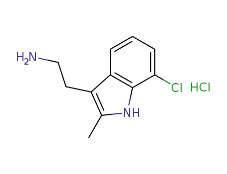 Molecular Structure of 1049737-17-8 (2-(7-CHLORO-2-METHYL-1H-INDOL-3-YL)ETHANAMINE HYDROCHLORIDE)