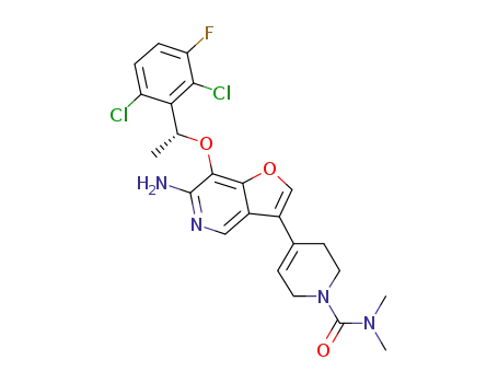 4-{6-Amino-7-[(R)-1-(2,6-dichloro-3-fluorophenyl)-ethoxy]-furo[3,2-c]pyridin-3-yl}-3,6-dihydro-2H-pyridine-1-carboxylic Acid Dimethylamide