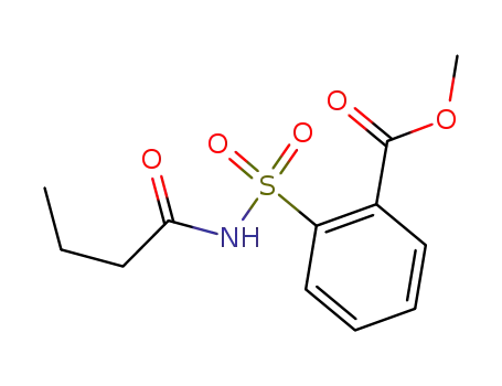 Molecular Structure of 1181384-71-3 (N-butyryl-2-(methoxycarbonyl)-benzenesulfonamide)