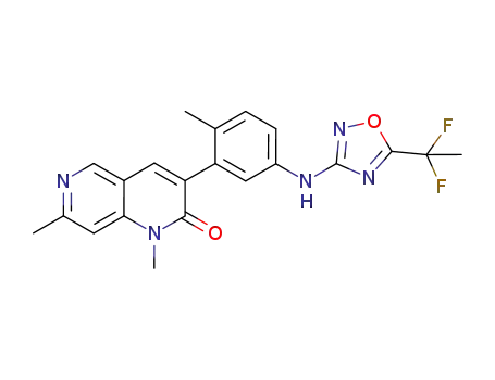 3-(5-{[5-(1,1-difluoroethyl)-1,2,4-oxadiazol-3-yl]amino}-2-methylphenyl)-1,7-dimethyl-1,2-dihydro-1,6-naphthyridin-2-one