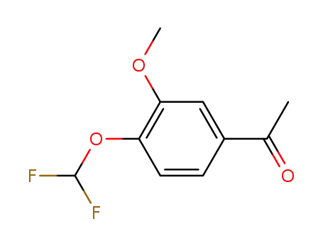 Molecular Structure of 101975-20-6 (1-[4-(difluoromethoxy)-3-methoxyphenyl]ethan-1-one)