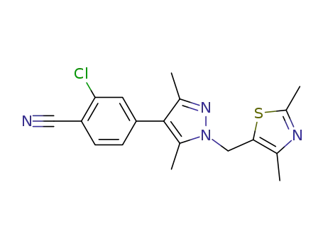 2-chloro-4-{1-[(2,4-dimethyl-1,3-thiazol-5-yl)methyl]-3,5-dimethyl-1H-pyrazol-4-yl}benzonitrile