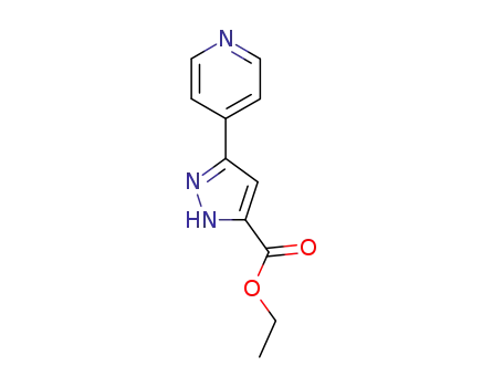 Molecular Structure of 19959-81-0 (5-PYRIDIN-4-YL-1(2)H-PYRAZOLE-3-CARBOXYLIC ACID ETHYL ESTER)