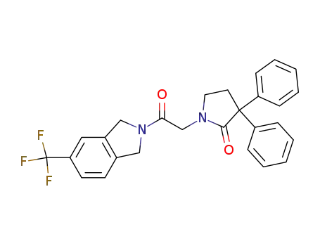 1-{2-oxo-2-[5-(trifluoromethyl)-1,3-dihydro-2H-isoindol-2-yl]ethyl}-3,3-diphenylpyrrolidin-2-one