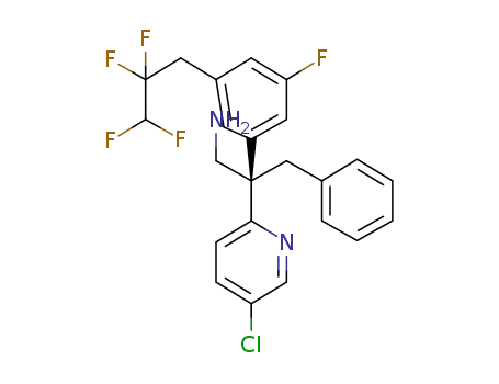 (R)-2-(5-chloropyridin-2-yl)-2-(3-fluoro-5-(2,2,3,3-tetrafluoropropyl)phenyl)-3-phenylpropan-1-amine
