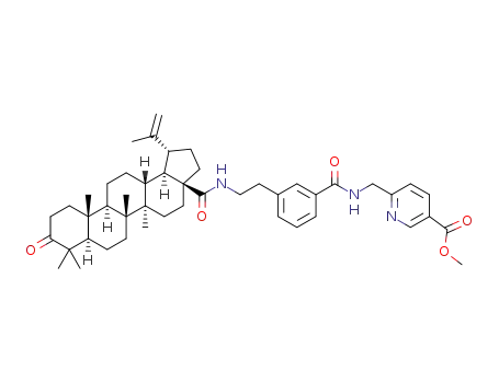 6-[(3-{2-[((1R,3aS,5aR,5bR,1aR)-1-isopropenyl-5a,5b,8,8,11a-pentamethyl-9-oxo-icosahydro-cyclopenta[a]chrysene-3a-carbonyl)-amino]-ethyl}-benzoylamino)-methyl]-nicotinic acid methyl ester