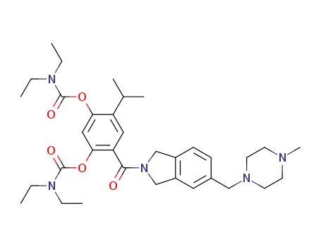 diethyl-carbamic acid 5-diethylcarbamoyloxy-2-isopropyl-4-[5-(4-methyl-piperazin-1-ylmethyl)-1,3-dihydro-isoindole-2-carbonyl]-phenyl ester