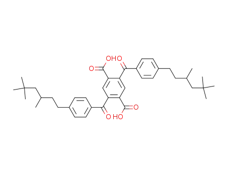 Molecular Structure of 503603-60-9 (1,4-Benzenedicarboxylic acid, 2,5-bis[4-(3,5,5-trimethylhexyl)benzoyl]-)