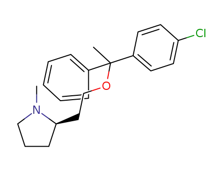 Molecular Structure of 1174565-35-5 ((R)-2-[2-[1-(4-Chlorophenyl)-1-phenylethoxy]ethyl]-1-methylpyrrolidine)