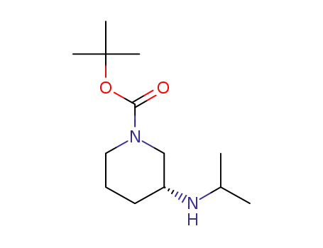 Molecular Structure of 1044562-02-8 ((R)-3-IsopropylaMino-piperidine-1-carboxylic acid tert-butyl ester)