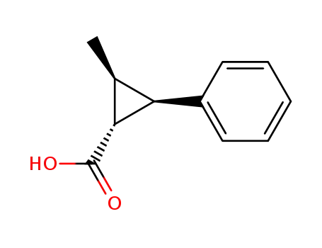Molecular Structure of 24581-87-1 ((1S*,2R*,3S*)-2-methyl-3-phenylcyclopropane-1-carboxylic acid)
