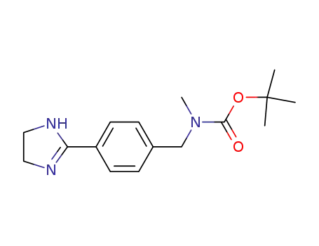 Molecular Structure of 1211569-73-1 (tert-butyl [4-(4,5-dihydro-1H-imidazol-2-yl)benzyl]methylcarbamate)