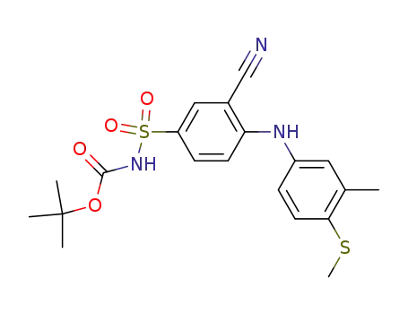 tert-butyl 3-cyano-4-(3-methyl-4-(methylthio)phenylamino)phenylsulfonyl-carbamate