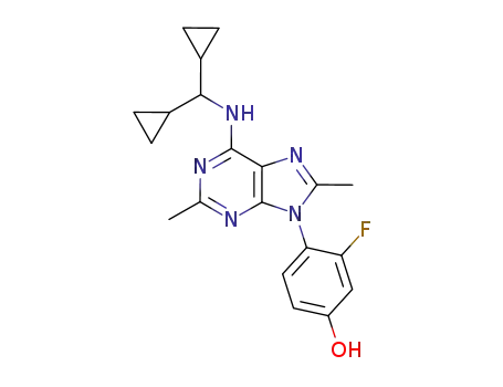 4-[6-(dicyclopropylmethyl-amino)-2,8-dimethyl-purin-9-yl]-3-fluoro-phenol