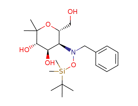 (3S,4R,5S,6S)-5-[benzyl(tert-butyldimethylsiloxy)amino]-6-(hydroxymethyl)-2,2-dimethyltetrahydro-2H-pyran-3,4-diol